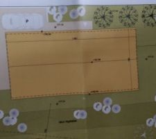 Le projet initial avec l'accès fauteuil autour de la maison + piscine.