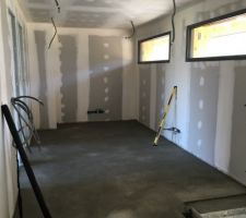 Notre future mezzanine / salle TV
