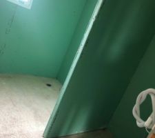 Les cloisons sont montées- salle de bain