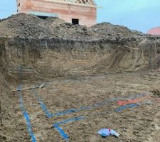 Préparation du terrassement en vue des fondations