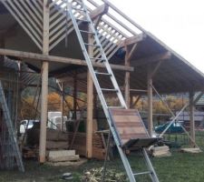 Le monte-matériaux presqu'en place