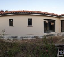 Enduit PRB Blanc de Noirmoutier quelques heures après la pose
Vue générale de la maison