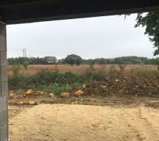 Vue de notre baie vitrée de notre salle à manger