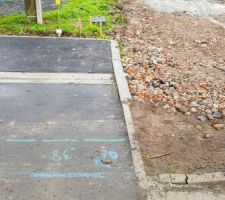 Tranchée de 4m à réaliser pour se raccorder au réseau Télécom fibre