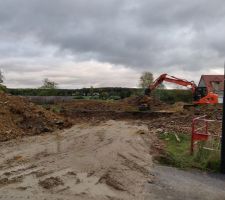 Début des travaux de terrassement
