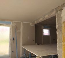 Enduit de platre plafond rdc