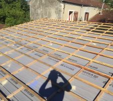 Contre lattage , ITE et parepluie en place