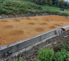Préparation pour le coulage de la dalle