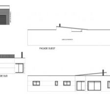 Voici le rendu de notre maison de 3, chambres avec patio central, notre critère essentiel dans le choix des plans... Obligé en revanche de se coller à la partie mitoyenne ? gros problème de PLU.. en effet, notre terrain comprend un ruisseau et une zone de 6 mètres à respecter.. après un premier permis de construire refusé, il nous a fallut recommencer et faire de choix d'implantation.