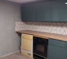 Peinture et pose faience dans cuisine été