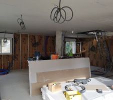 Murs isolés et placo posé au plafond