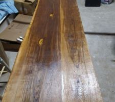 Création plan de travail bureau en chêne