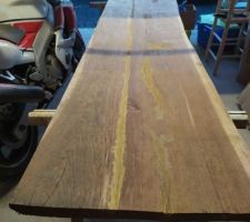 Création plan de travail bureau en chêne