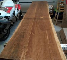 Création plan de travail bureau en chêne