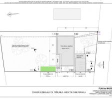 Plan déclaration préalable pergola