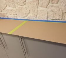 R&eacute;alisation du patron de d&eacute;coupe pour le marbre.