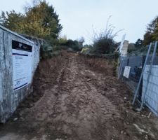Réalisation du chemin d'accès