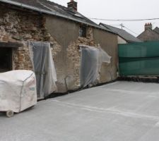 La terrasse est coulée