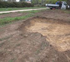 Au bout de quelques minutes les trac&eacute;s sont effectu&eacute;s, les piquets sont plant&eacute;s bref c'est parti !!!