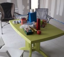 Installation de notre campement pour 3 à 4 week end!!!:)