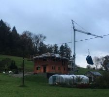 Vue éloignée depuis l'arrière de la maison
