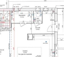 Zoom sur le plan de l'entrée principale au RDJ