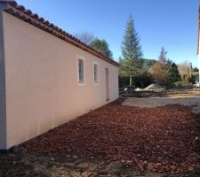 Vue côté nord est terrassement terminé