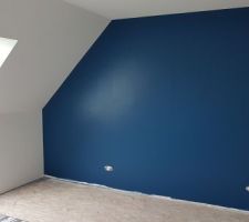 Peinture bleu  chambre 5