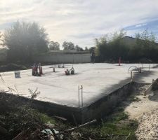 Fin du coulage de la dalle