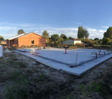 Fin du coulage de la dalle