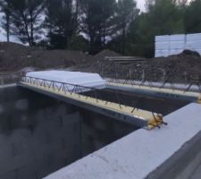 Début de pose du plancher Isoltop