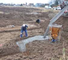 Première coulé de béton
