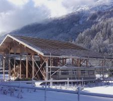 Pan nord déneigé aussi. Ça fait 3,5 tonnes de neige en tout débarrassée ce matin