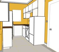 Cellier avec meuble d'angle