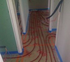 Plancher chauffant en cours