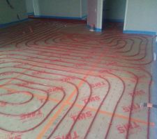 Plancher chauffant en cours