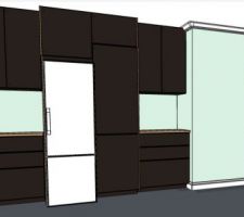 Couloir menant aux chambres : et si on y mettait la cave ?