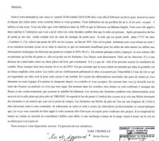 Courrier de mise en garde