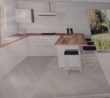 1er plan cuisine Ixina modèle Lumina