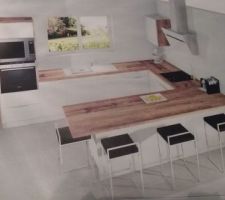 1er plan cuisine Ixina modèle Lumina