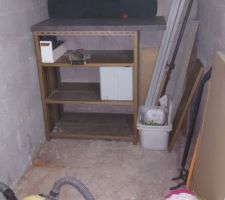 Cave (pardon) ATELIER (!) en cours de remplissage