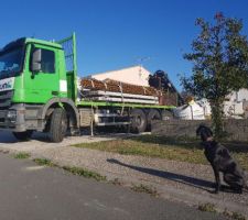 Livraison pour la dalle