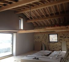 Salon / salle à manger.
mur d'en face sera isolé par l'extérieur