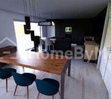 Vu projet cuisine. Pour visualiser le rendu du tout noir.projection sam/cuisine pour vue d'ensemble