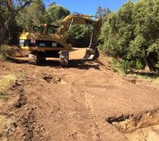 Préparation du terrain afin donner accès aux engins de chantier