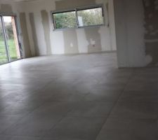 Pose de carrelage 60x60 gré cérame pleine masse rectifié en pose scellée