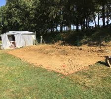 Premier d&eacute;caissage et mise &agrave; niveau du terrain !