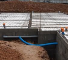 Ferraillage avant coulage de la dalle