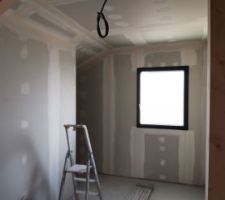 Enduit placo bande &agrave; joint
Vu sur la SDB