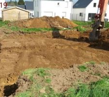 Commencement du chantier le terrassement